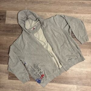 JC de Castelbajac Paris Hood Sweatshirt Zip Jacket Men 4X Graphic RARE VTG READ